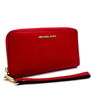 Michael Kors JST LG Flat MF Phone Case Wallet Red